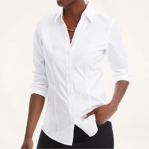 Brooks Brothers Womens Fitted White Non-Iron Button Down, Size 6